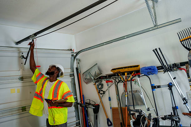 Professional Garage Door Panel Replacement technician working in Muenster, TX